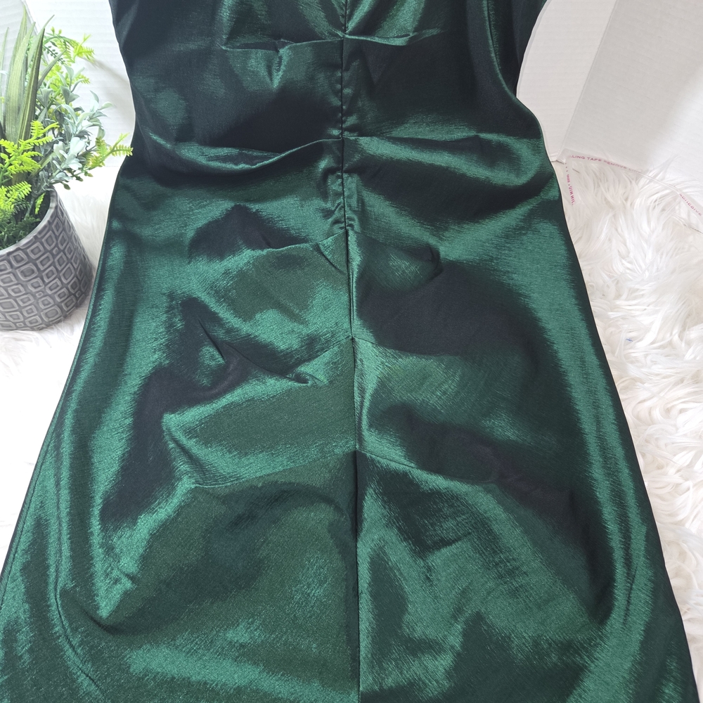 Xscape Emerald Green evening Cocktail Midi Dress. Size 10 - Picture 11 of 12